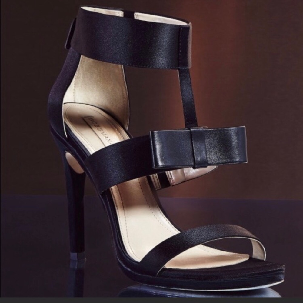 BCBG three strap sandal heels NEW